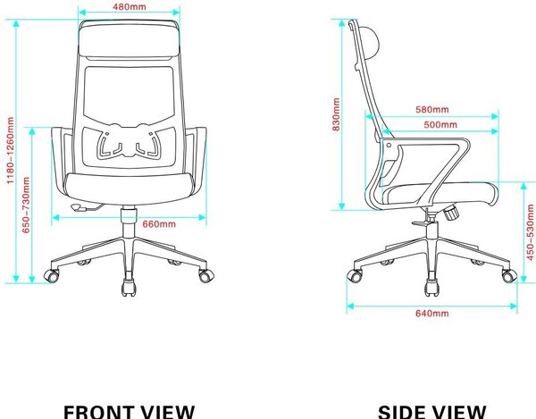 Icon Space Sedia Ergonomica con Ruote Braccioli e Poggiatesta in Tessuto Mesh colore Grigio - Pasco