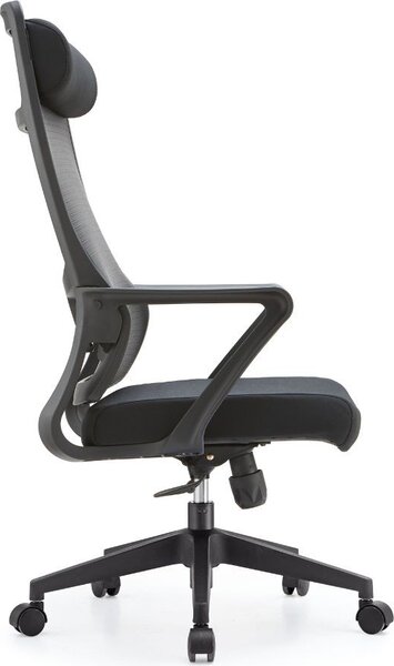 Icon Space Sedia Ergonomica con Ruote Braccioli e Poggiatesta in Tessuto Mesh colore Nero - Pasco