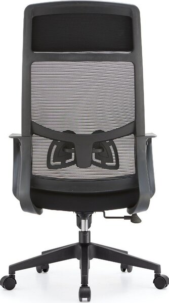 Icon Space Sedia Ergonomica con Ruote Braccioli e Poggiatesta in Tessuto Mesh colore Nero - Pasco