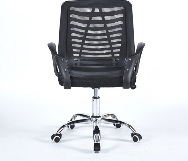 Icon Space Sedia Ergonomica con Ruote e Braccioli in Tessuto Mesh colore Nero - New