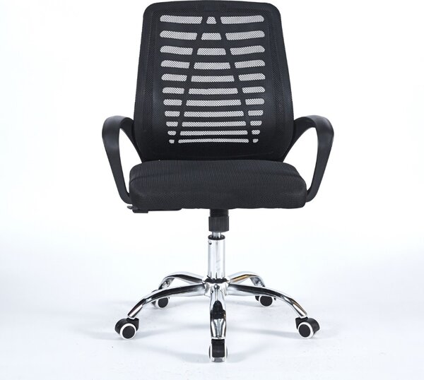 Icon Space Sedia Ergonomica con Ruote e Braccioli in Tessuto Mesh colore Nero - New