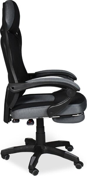 Icon Space Sedia Ergonomica con Ruote e Braccioli Reclinabile con Poggiapiedi e Poggiatesta in Tessuto Mesh colore Nero - Gandi