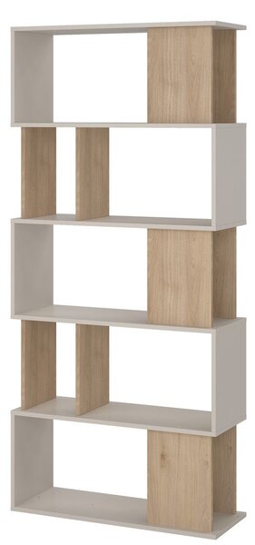 Libreria color crema con effetto rovere 80x173,5x29,5 cm Maze – Tvilum