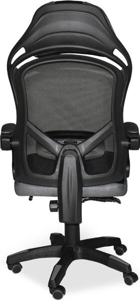 Icon Space Sedia Ergonomica con Ruote e Braccioli Reclinabile con Poggiapiedi e Poggiatesta in Tessuto Mesh colore Nero - Gandi