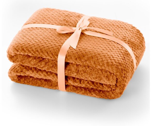Coperta in microfibra arancione scuro, 220 x 240 cm Henry - DecoKing