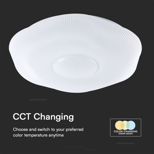 Plafoniera LED dimmerabile 40W 230V 3000-6500K 40 cm bianco + telecomando