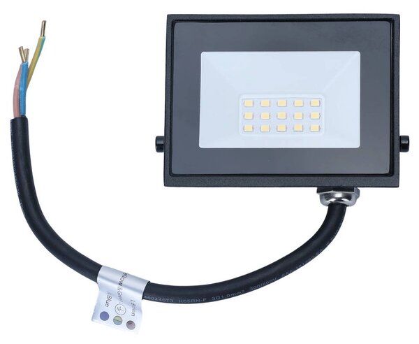 Faro proiettore Led Slim 10W Nero da esterno IP65 Bianco neutro 4000K Aigostar