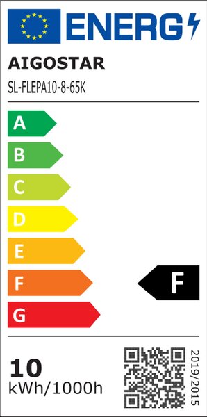 Faro proiettore Led Slim 10W Nero da esterno IP65 Bianco freddo 6500K Aigostar