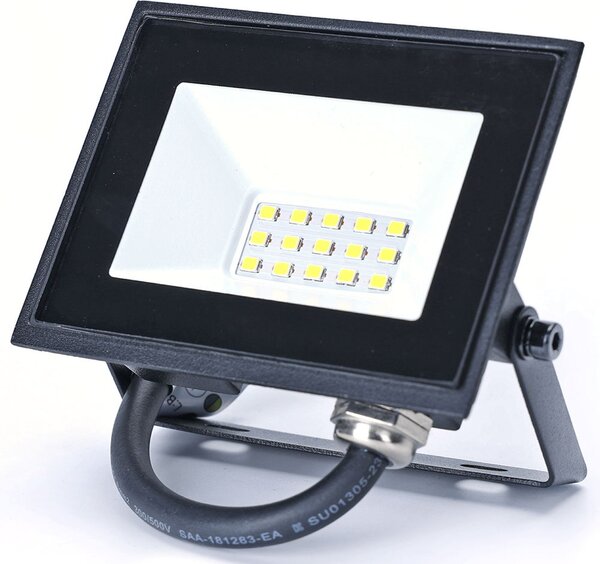 Faro proiettore Led Slim 10W Nero da esterno IP65 Bianco neutro 4000K Aigostar