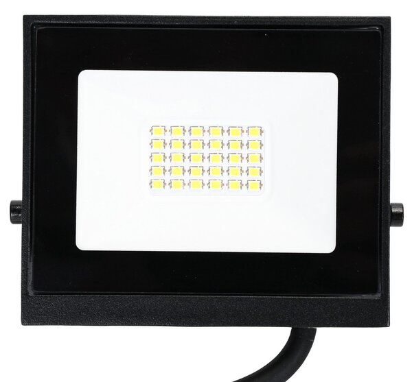 Faro proiettore Led Slim 20W Nero da esterno IP65 Bianco freddo 6500K Aigostar