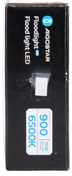 Faro proiettore Led Slim 10W Nero da esterno IP65 Bianco freddo 6500K Aigostar