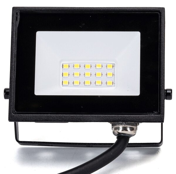 Faro proiettore Led Slim 10W Nero da esterno IP65 Bianco freddo 6500K Aigostar