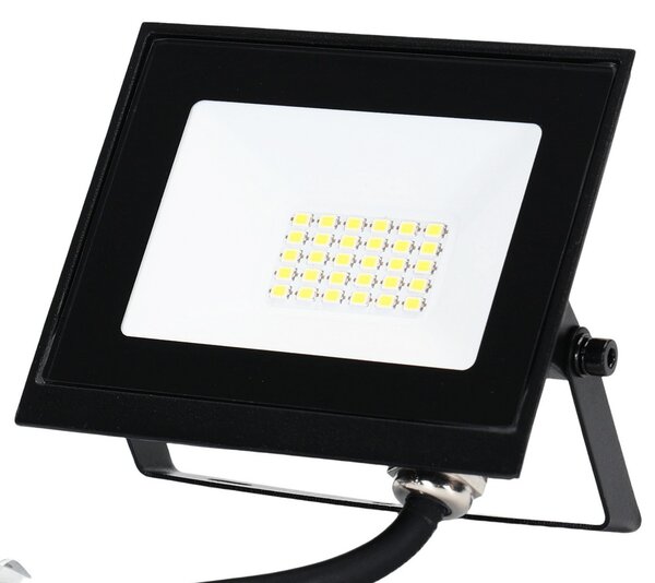 Faro proiettore Led Slim 20W Nero da esterno IP65 Bianco freddo 6500K Aigostar