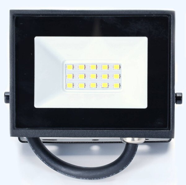 Faro proiettore Led Slim 10W Nero da esterno IP65 Bianco neutro 4000K Aigostar
