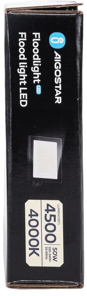 Faro proiettore Led Slim 50W Nero da esterno IP65 Bianco neutro 4000K Aigostar