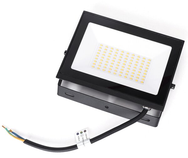 Faro proiettore Led Slim 50W Nero da esterno IP65 Bianco neutro 4000K Aigostar