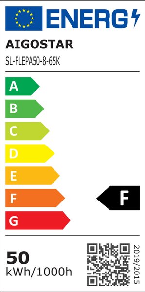 Faro proiettore Led Slim 50W Bianco da esterno IP65 Bianco freddo 6500K Aigostar