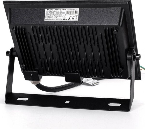 Faro proiettore Led Slim 50W Nero da esterno IP65 Bianco neutro 4000K Aigostar