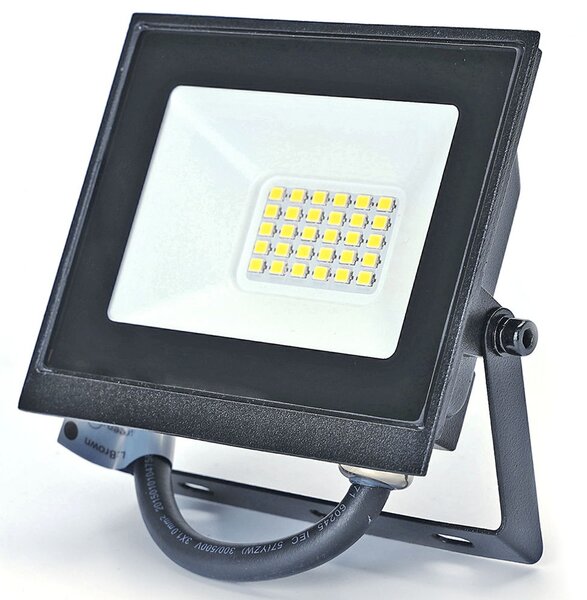 Faro proiettore Led Slim 20W Nero da esterno IP65 Bianco neutro 4000K Aigostar