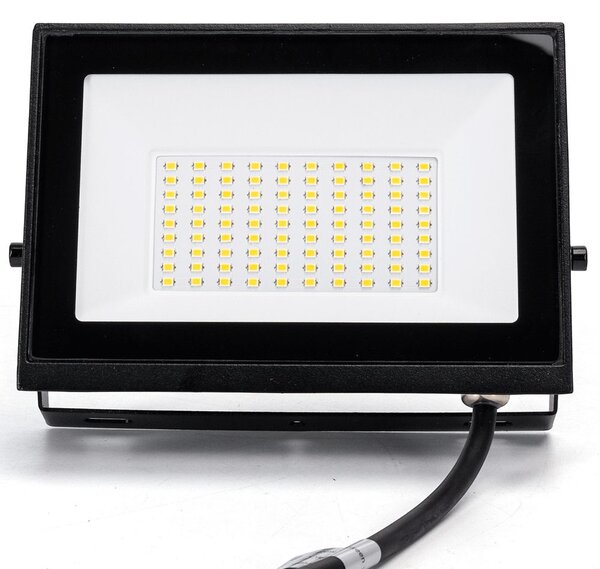 Faro proiettore Led Slim 50W Nero da esterno IP65 Bianco neutro 4000K Aigostar