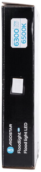 Faro proiettore Led Slim 70W Nero da esterno IP65 Bianco freddo 6500K Aigostar