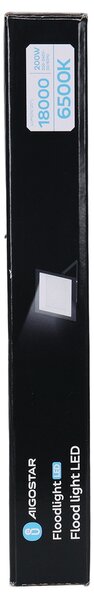 Faro proiettore Led Slim 200W Nero da esterno IP65 Bianco freddo 6500K Aigostar