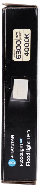 Faro proiettore Led Slim 70W Nero da esterno IP65 Bianco neutro 4000K Aigostar