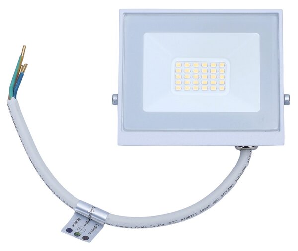 Faro proiettore Led Slim 20W Bianco da esterno IP65 Bianco neutro 4000K Aigostar