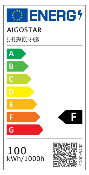 Faro proiettore Led Slim 100W Bianco da esterno IP65 Bianco freddo 6500K Aigostar