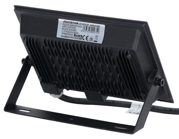 Faro proiettore Led Seven 50W Nero da esterno IP65 RGB luce regolabile e dimmerabile con telecomando Aigostar