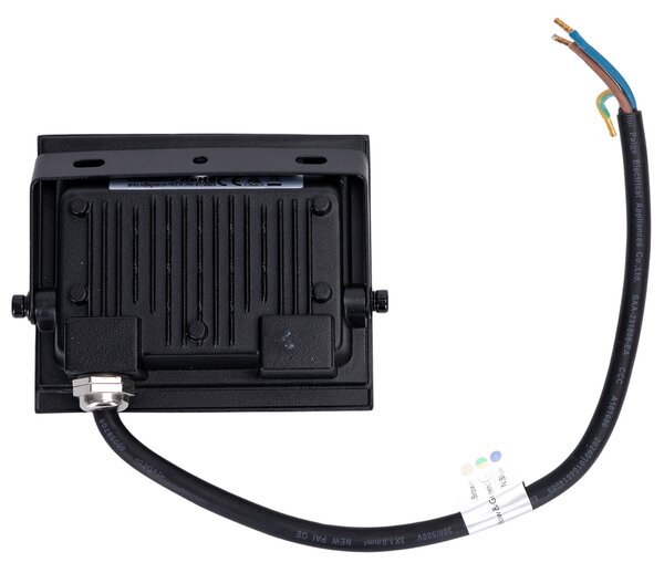 Faro proiettore Led Seven 20W Nero da esterno IP65 RGB luce regolabile e dimmerabile con telecomando Aigostar