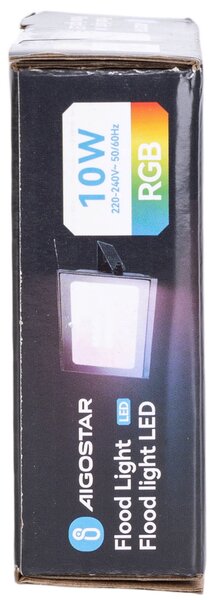 Faro proiettore Led Seven 20W Nero da esterno IP65 RGB luce regolabile e dimmerabile con telecomando Aigostar
