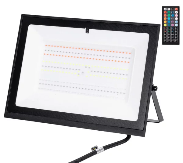 Faro proiettore Led Seven 100W Nero da esterno IP65 RGB luce regolabile e dimmerabile con telecomando Aigostar