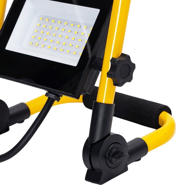 Faro Led da lavoro portatile 30W Nero e giallo IP65 Bianco freddo 6500K Aigostar