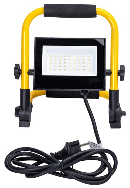 Faro Led da lavoro portatile 30W Nero e giallo IP65 Bianco freddo 6500K Aigostar