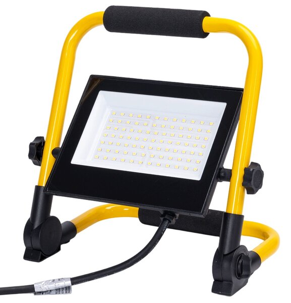 Faro Led da lavoro portatile 50W Nero e giallo IP65 Bianco freddo 6500K Aigostar