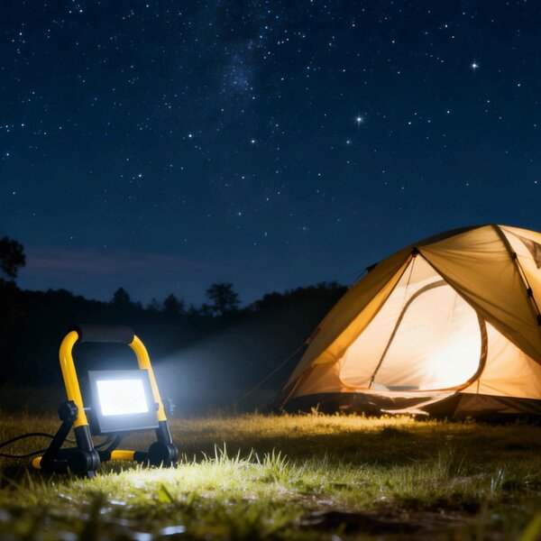 Faro Led da lavoro portatile 50W Nero e giallo IP65 Bianco freddo 6500K Aigostar
