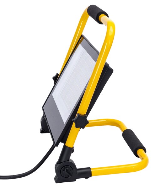 Faro Led da lavoro portatile 100W Nero e giallo IP65 Bianco freddo 6500K Aigostar