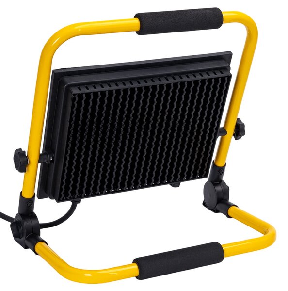 Faro Led da lavoro portatile 100W Nero e giallo IP65 Bianco freddo 6500K Aigostar