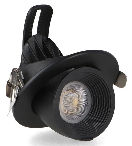 Faretto Led da incasso Track 10W Rotondo Orientabile Cornice nera Apertura 36 gradi CCT temperatura colore regolabile iSG Lighting