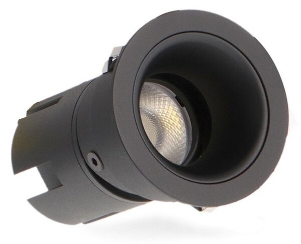 Faretto Led da incasso 7W Rotondo Orientabile Cornice nera Apertura 36 gradi CCT temperatura colore regolabile iSG Lighting