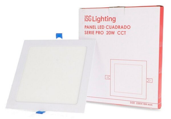 Faretto Led da incasso Slim Serie Pro 20W Quadrato Cornice bianca Apertura 120 gradi CCT temperatura colore regolabile iSG Lighting