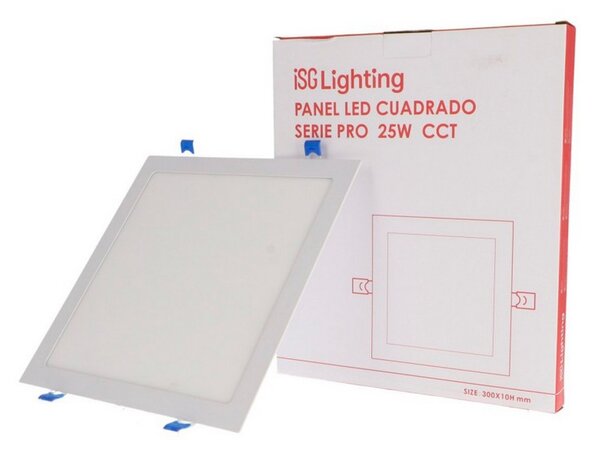 Faretto Led da incasso Slim Serie Pro 25W Quadrato Cornice bianca Apertura 120 gradi CCT temperatura colore regolabile iSG Lighting