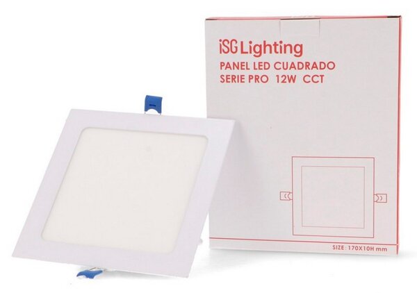Faretto Led da incasso Slim Serie Pro 12W Quadrato Cornice bianca Apertura 120 gradi CCT temperatura colore regolabile iSG Lighting