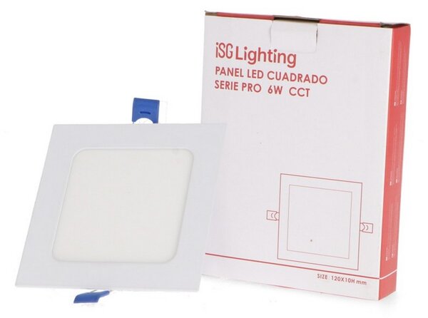 Faretto Led da incasso Slim Serie Pro 6W Quadrato Cornice bianca Apertura 120 gradi CCT temperatura colore regolabile iSG Lighting