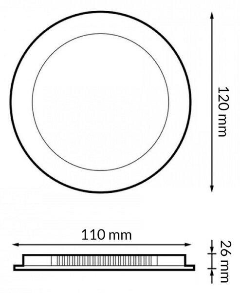 Faretto Led da incasso Advance 9W Rotondo Cornice bianca Apertura 120 gradi CCT temperatura colore regolabile M LEDME
