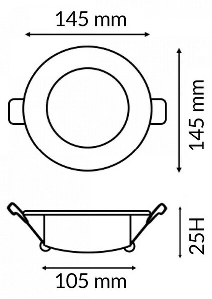 Faretto Led da incasso Lass 12W Rotondo Cornice bianca Apertura 120 gradi CCT temperatura colore regolabile iSG Lighting