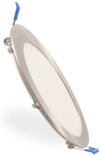 Faretto Led da incasso Nickel 12W Rotondo Cornice argento Apertura 120 gradi CCT temperatura colore regolabile M LEDME