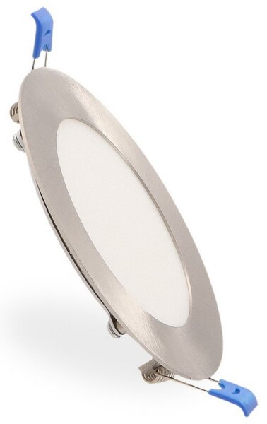 Faretto Led da incasso Nickel 6W Rotondo Cornice argento Apertura 120 gradi CCT temperatura colore regolabile M LEDME