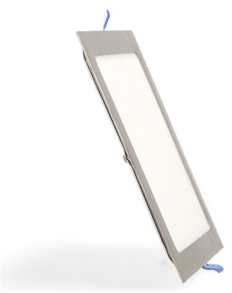 Faretto Led da incasso Slim Nickel 20W Quadrato Cornice argento Apertura 120 gradi CCT temperatura colore regolabile M LEDME